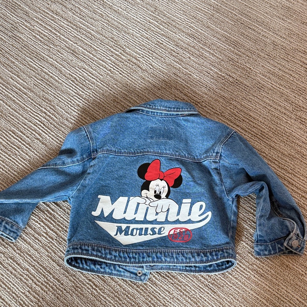 Zara Disney Minnie Mouse Denim Jacket 3T